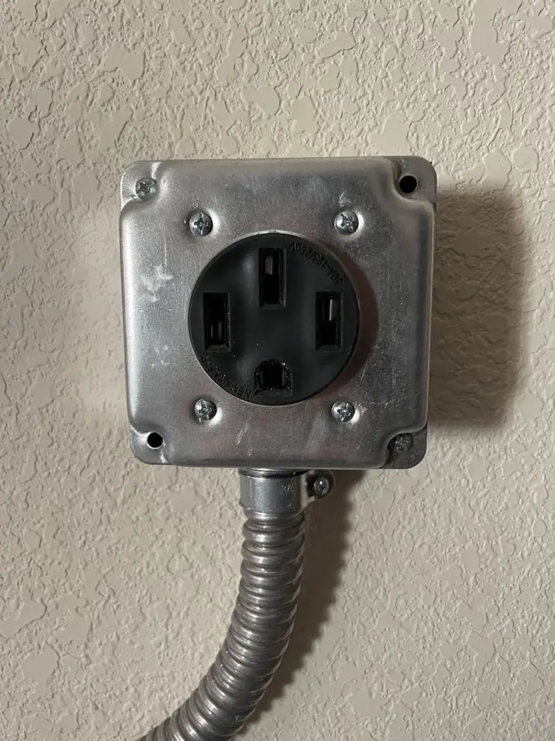 NEMA 14-50 outlet installed for Electrical Panel Upgrade in Bellflower